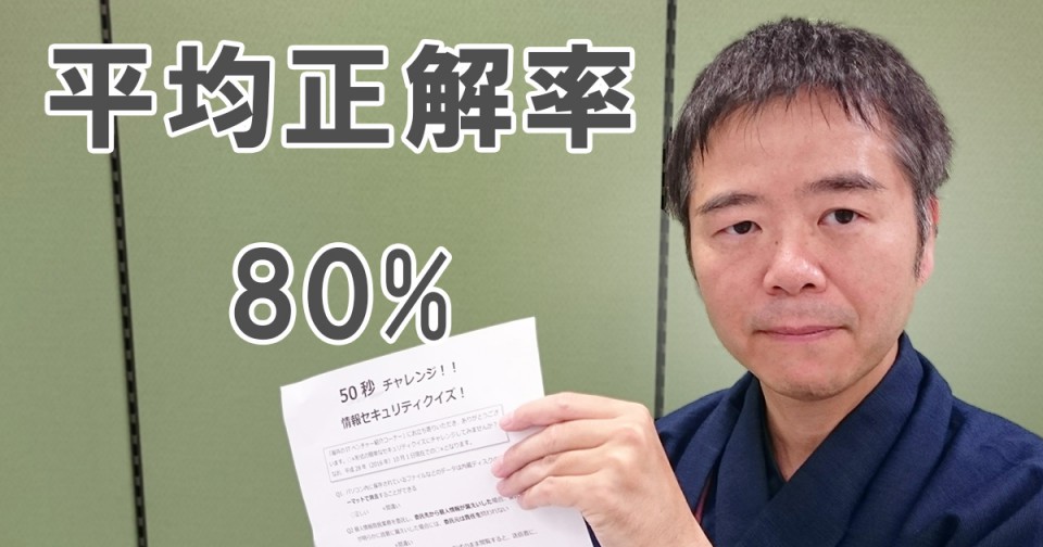 4問中5問正解できる簡単なクイズです